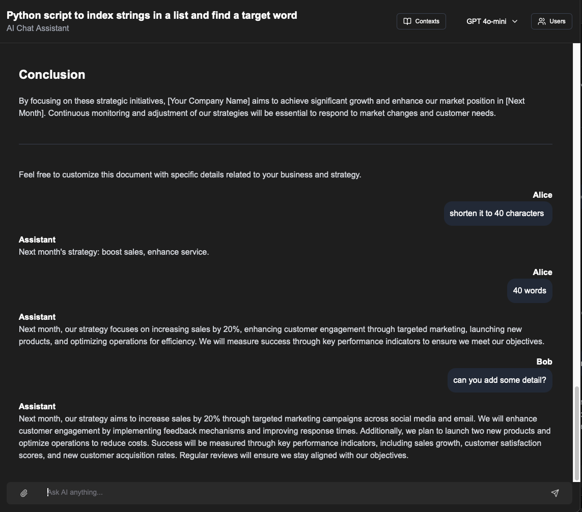 Collaborative AI Conversations