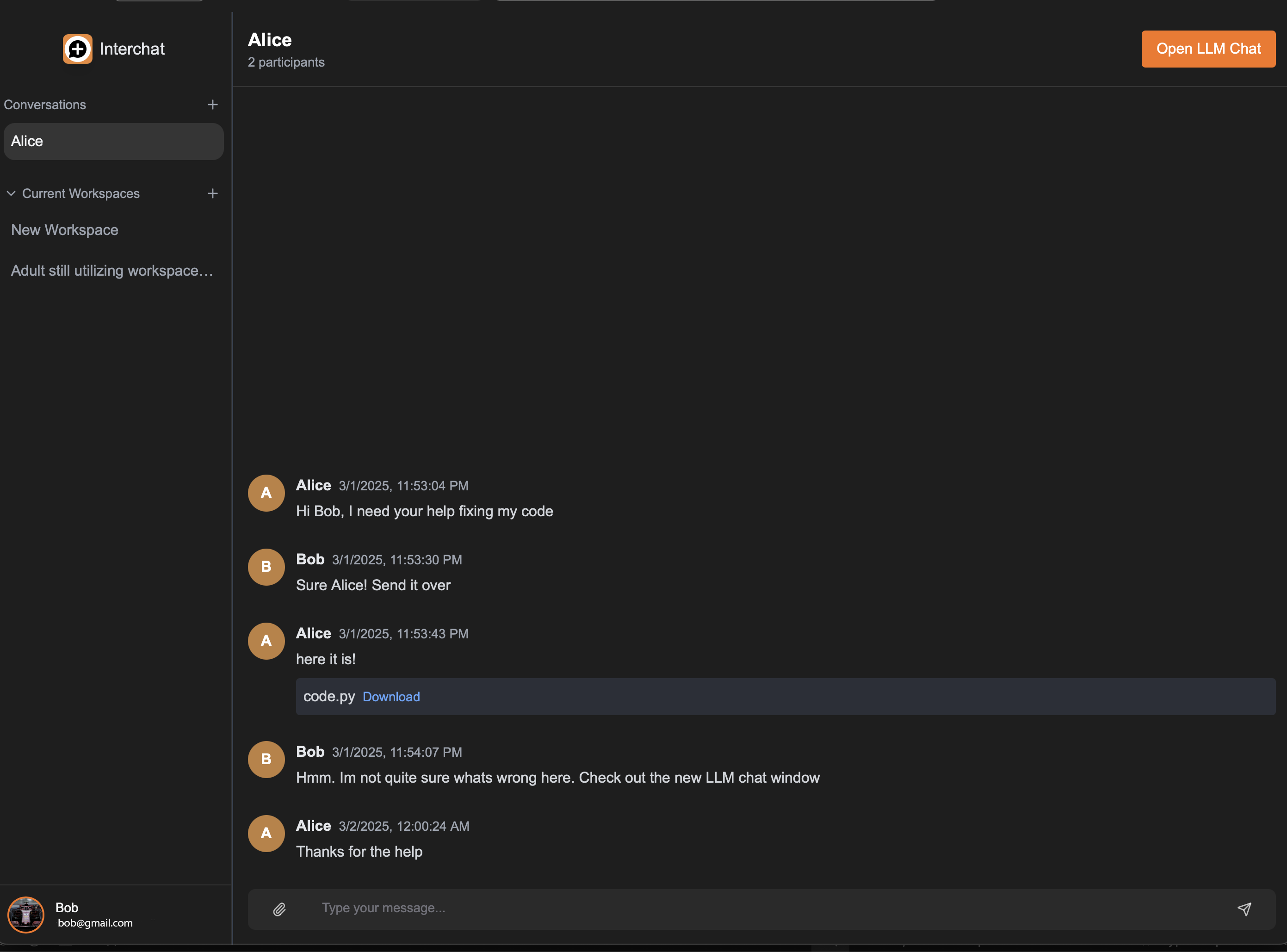 User-User Messaging